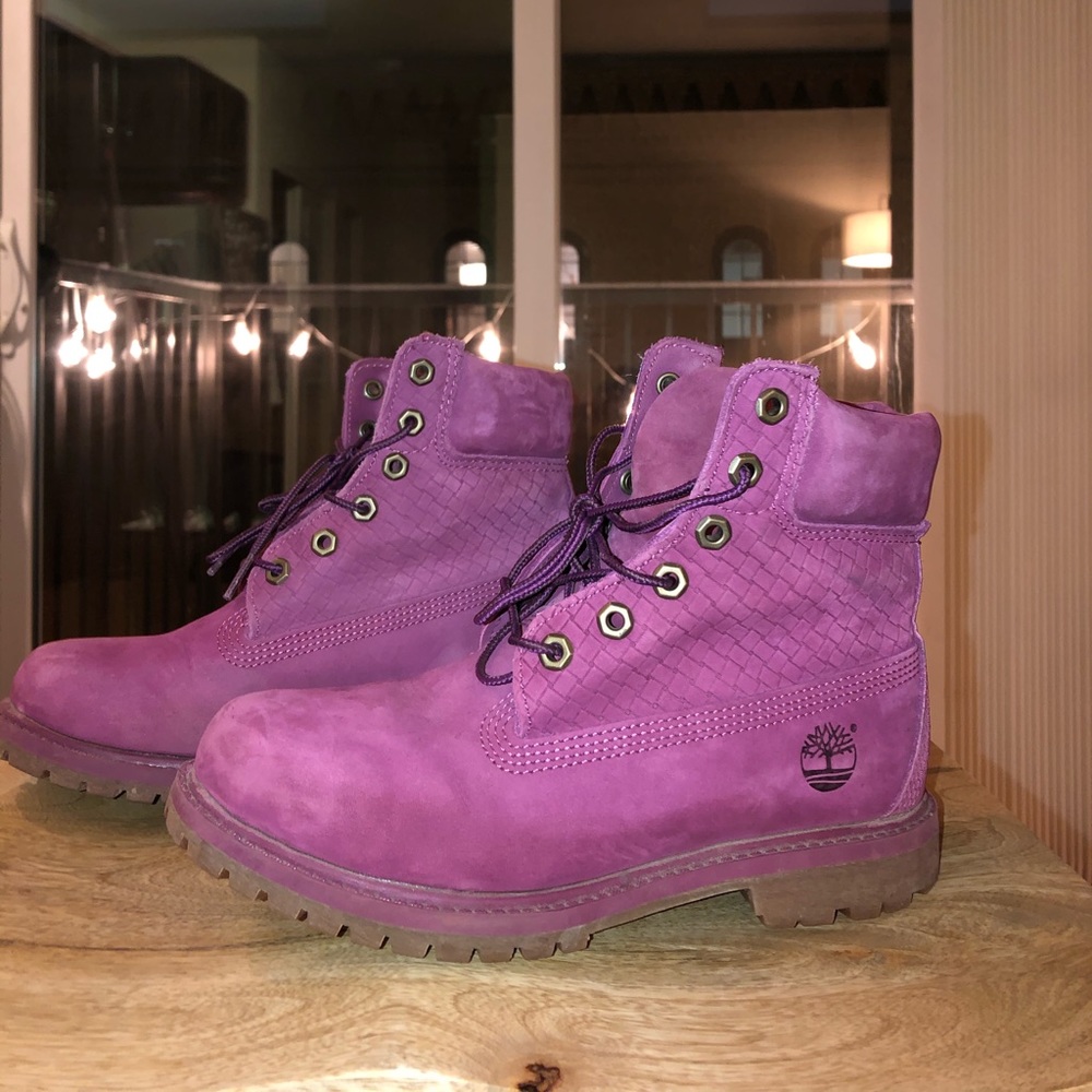 Pink Timberlands, size 7.